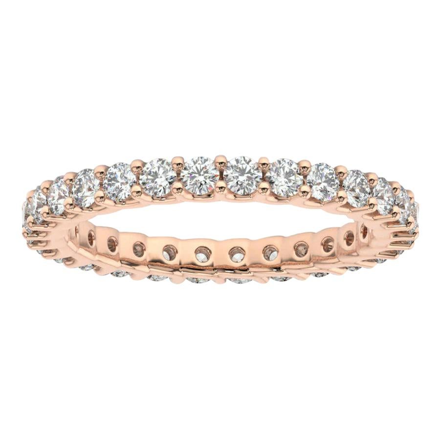 14K Rose Gold Pavia Eternity "U" Diamond Ring '1 Ct. tw' For Sale