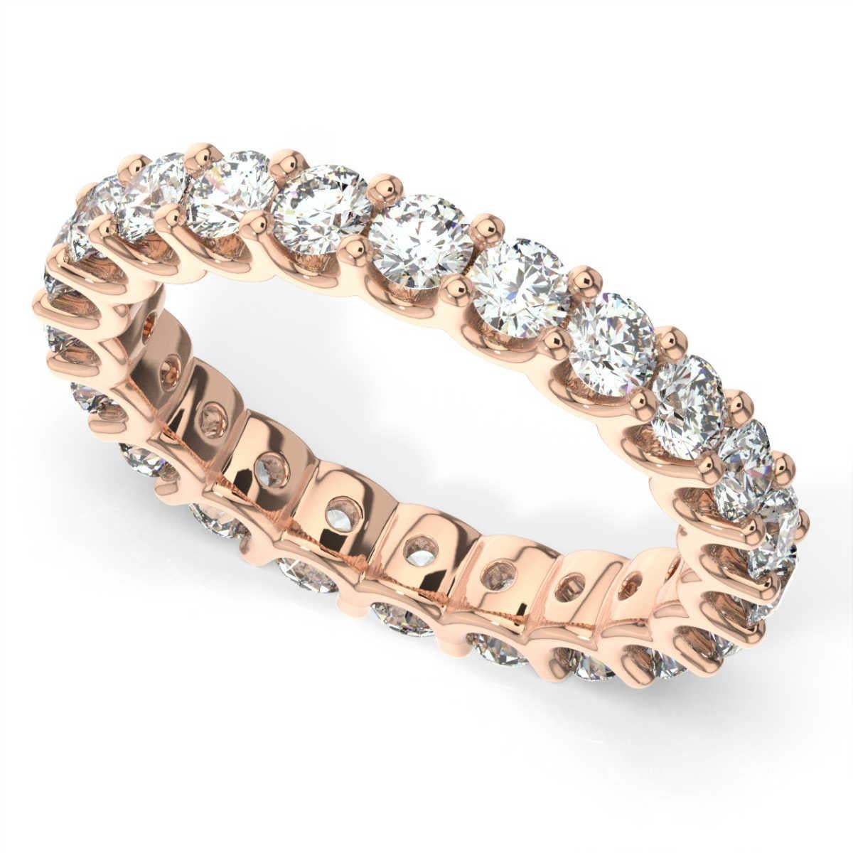 Taglio rotondo Anello di diamanti a 