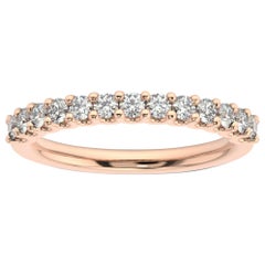Anillo de diamantes Pavia "U" de oro rosa de 14 quilates '1/2 ct. Tw'