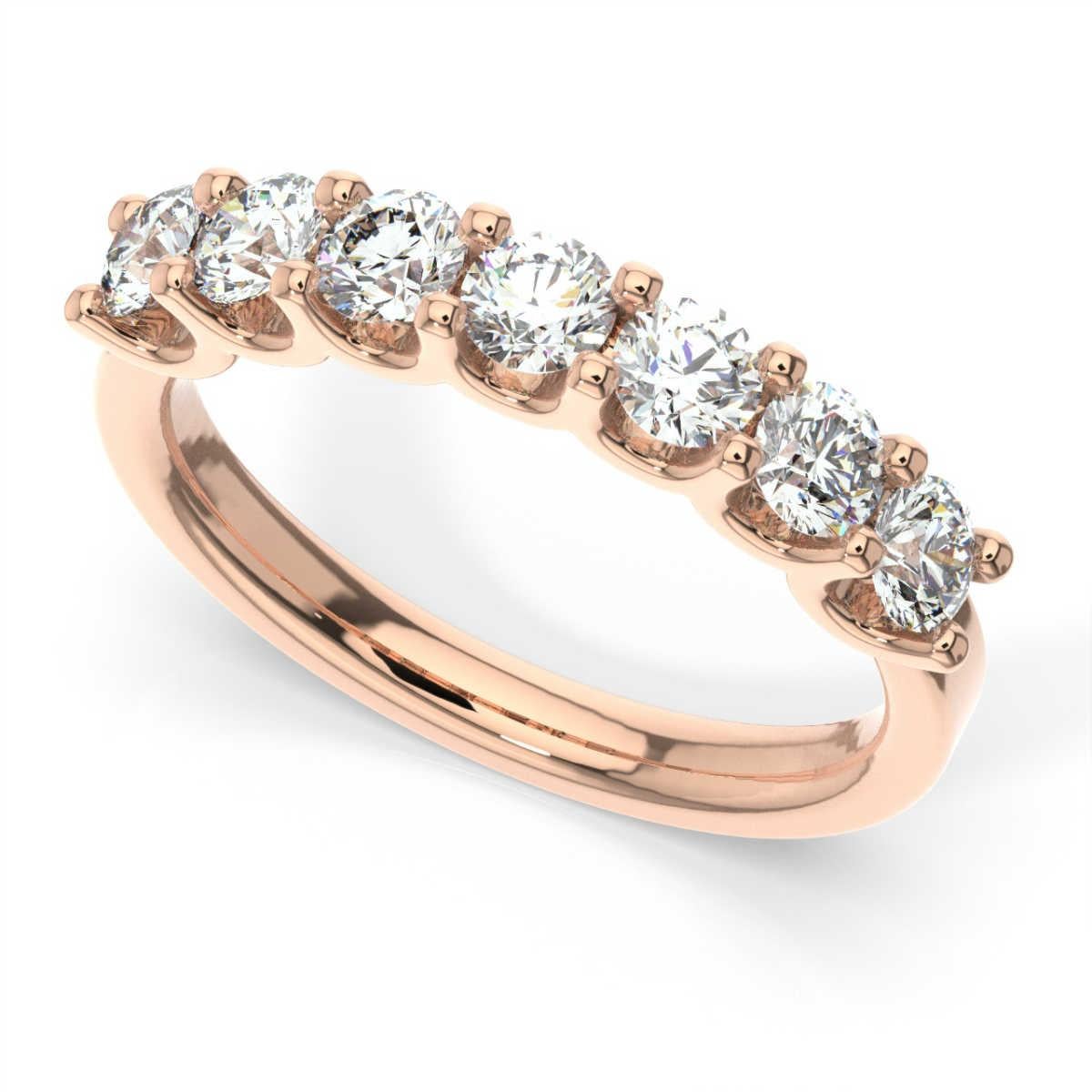 Round Cut 14K Rose Gold Pavia 