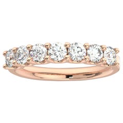 Anillo de diamantes Pavia "U" de oro rosa de 14 quilates '1 ct. tw'