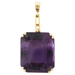 Pendentif en or rose 14k serti d'une améthyste colossale jusqu'à 32ct 10.0 grammes