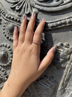 14K Rose Gold Pink Sapphire Full Eternity Band