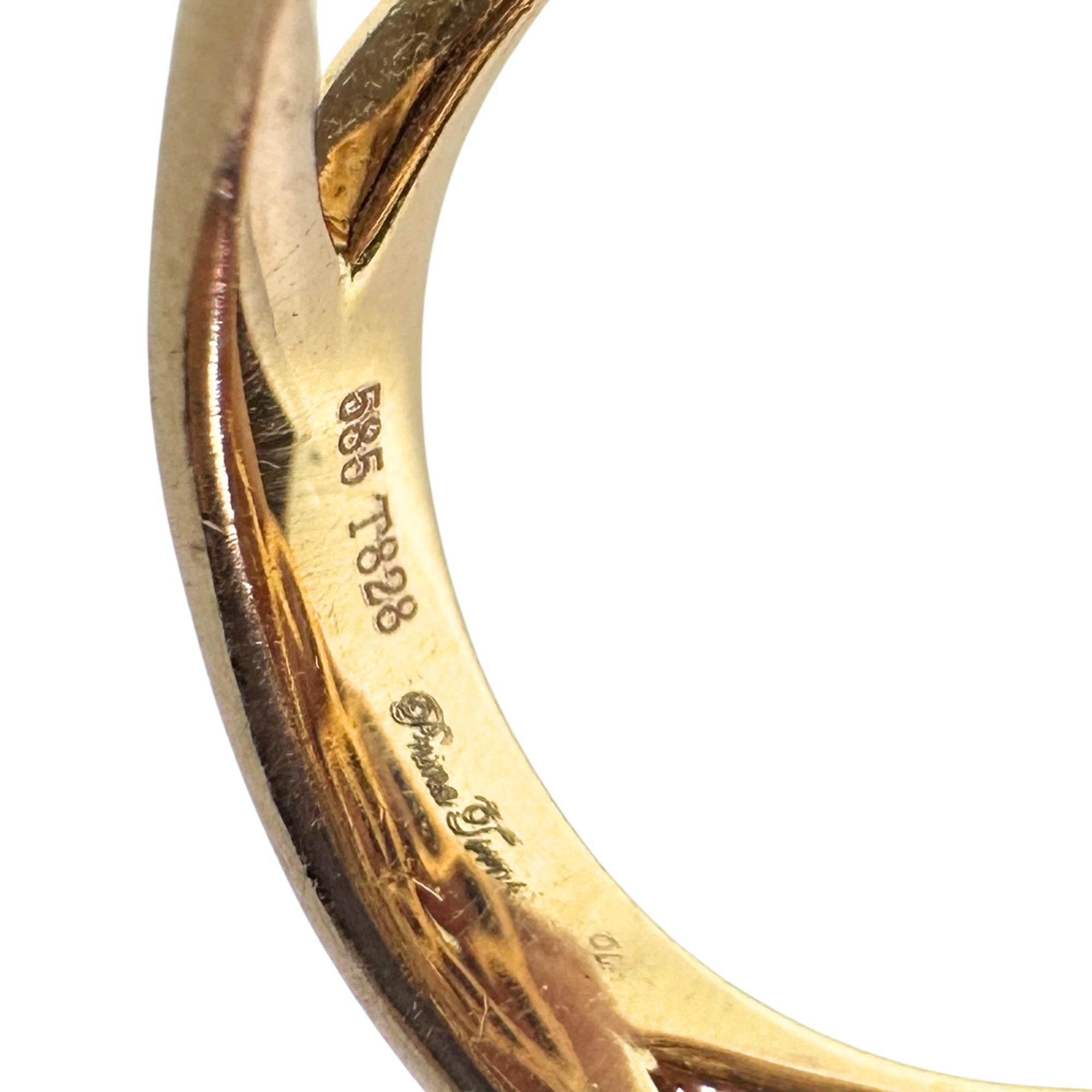 Ring aus 14 Karat Roségold mit rosa Saphiren (Rundschliff)