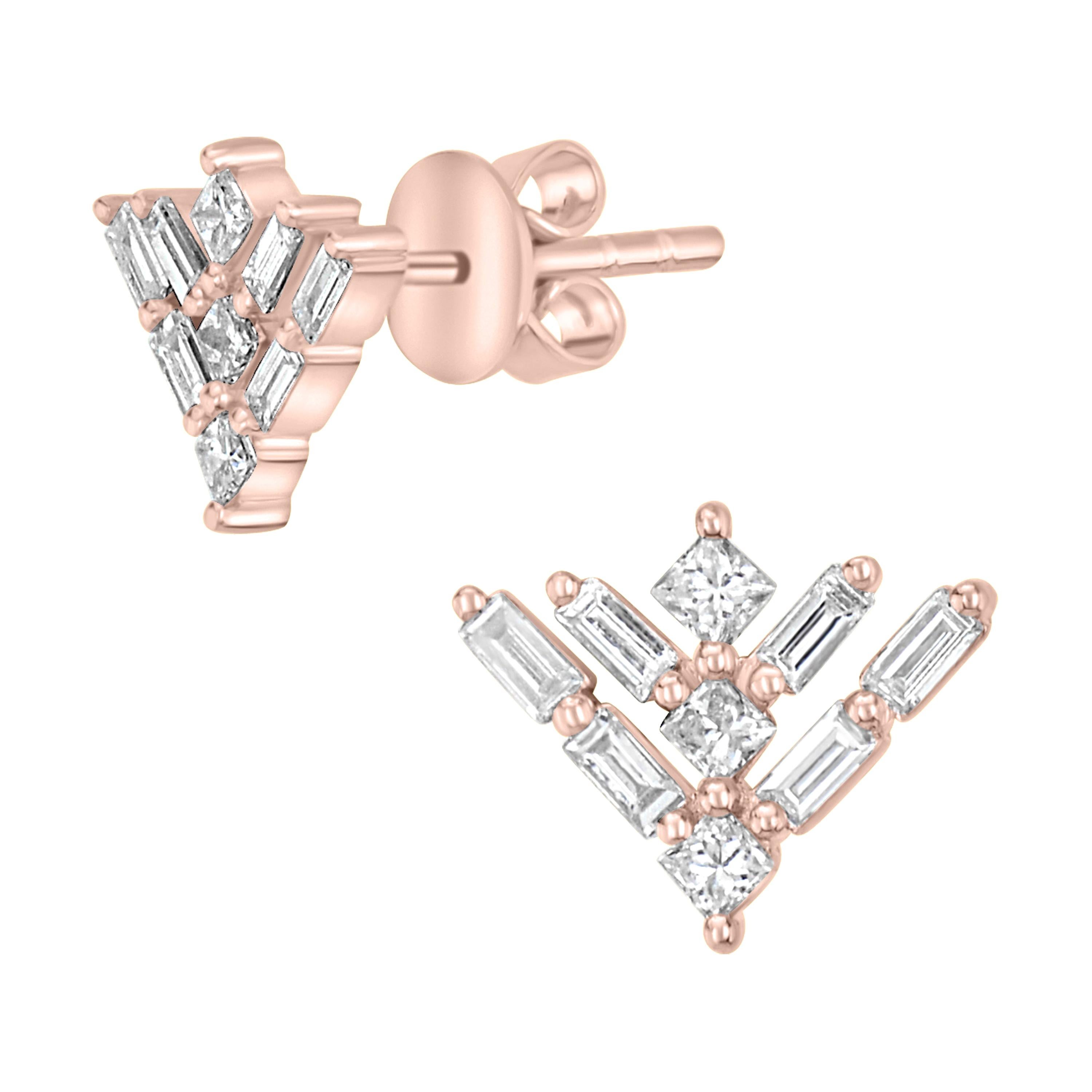 RadiantCut Diamond Stud Earrings at 1stDibs