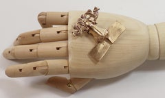 14k Rose Gold Reproduction of Pre-Columbian Frog Brooch-Pendant