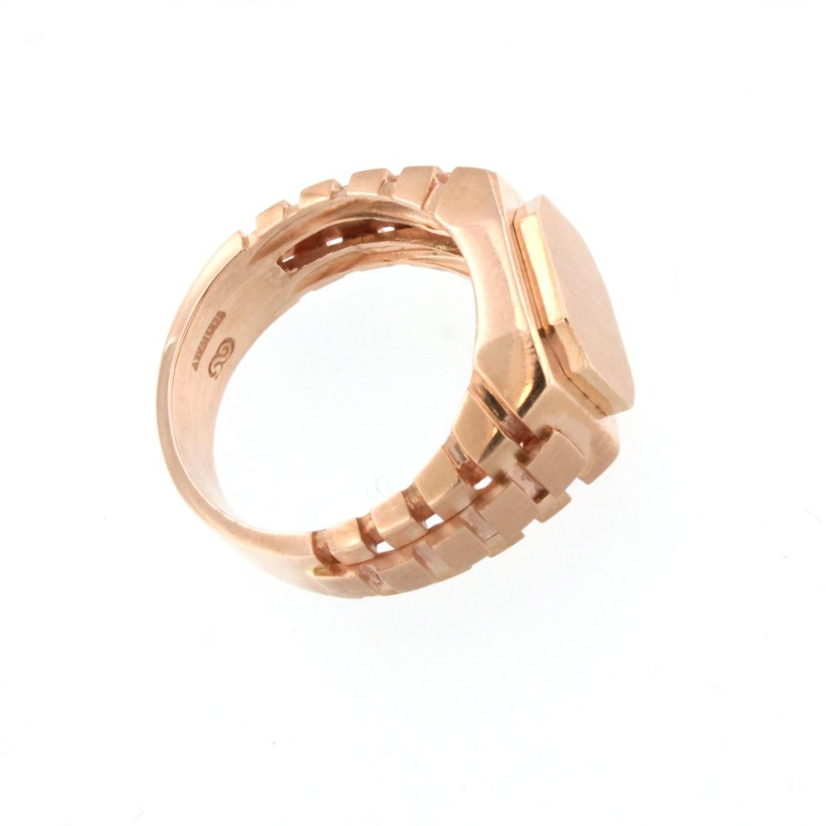 Ring aus 18 Karat Roségold (Arts and Crafts)