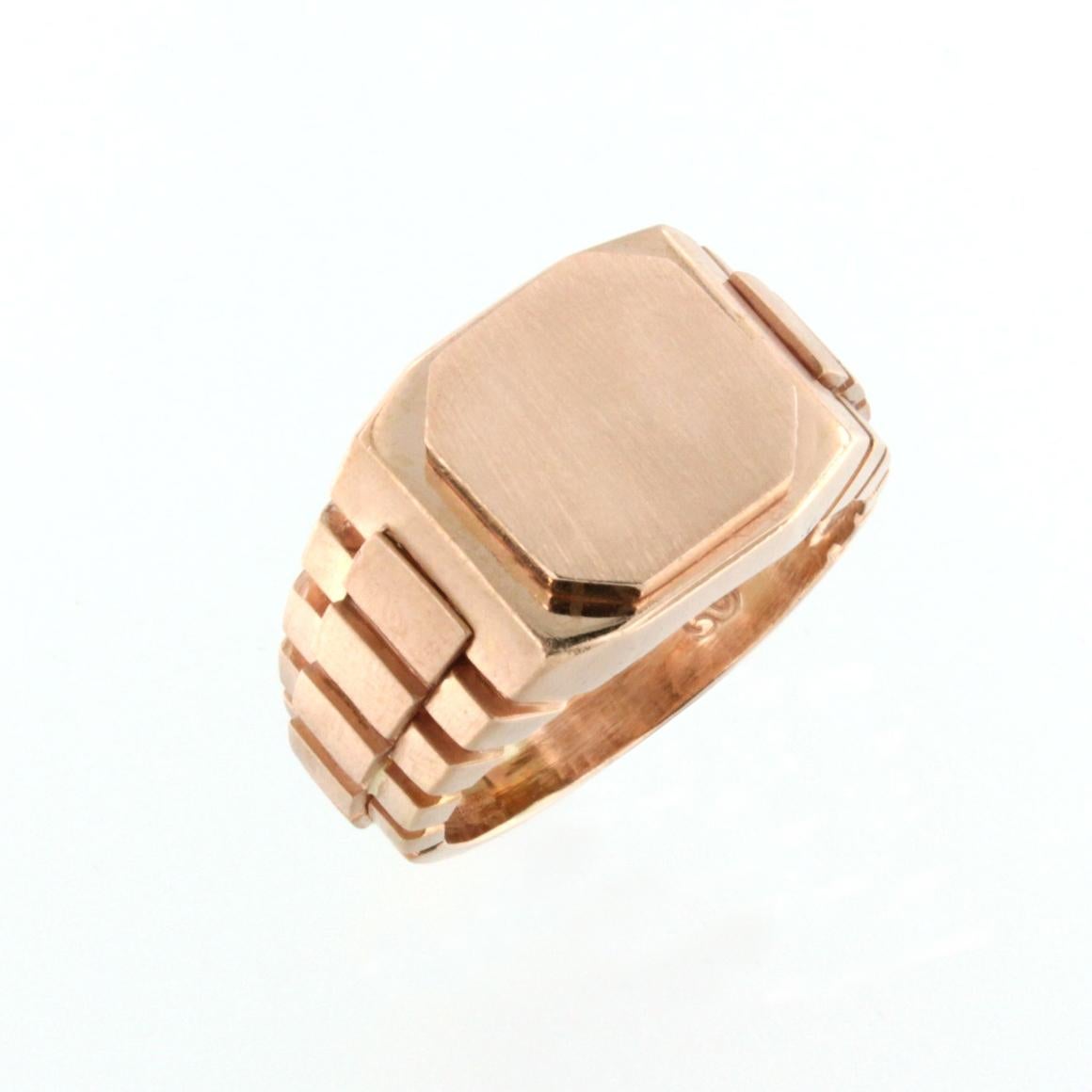 14 Karat Rose Gold Ring In New Condition For Sale In GALLARATE, IT