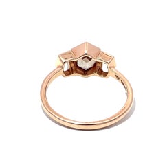 14K Rose Gold Ring with Oregon Center Sunstone & Moonstones