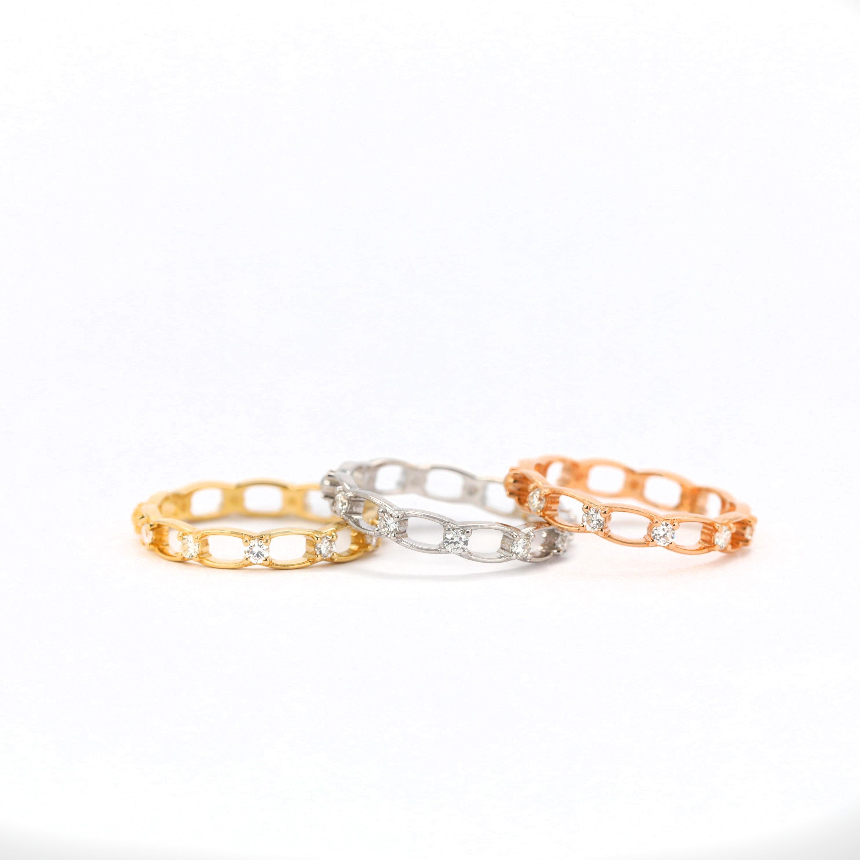 14k Rose Gold Rings, Vintage Model Rİngs, 0.14 ct Diamond Stone Rings For Sale 1