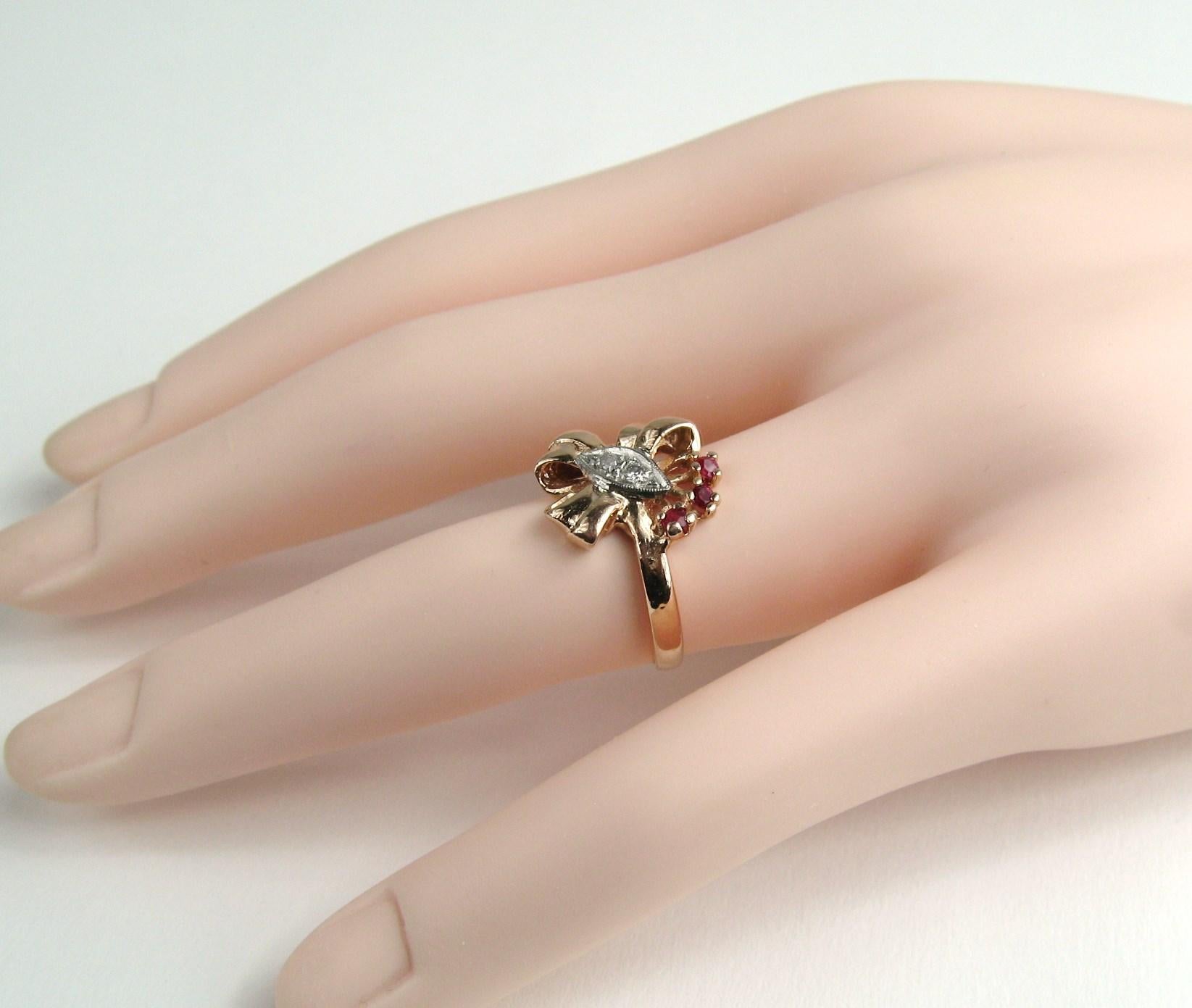 bow ring rose gold