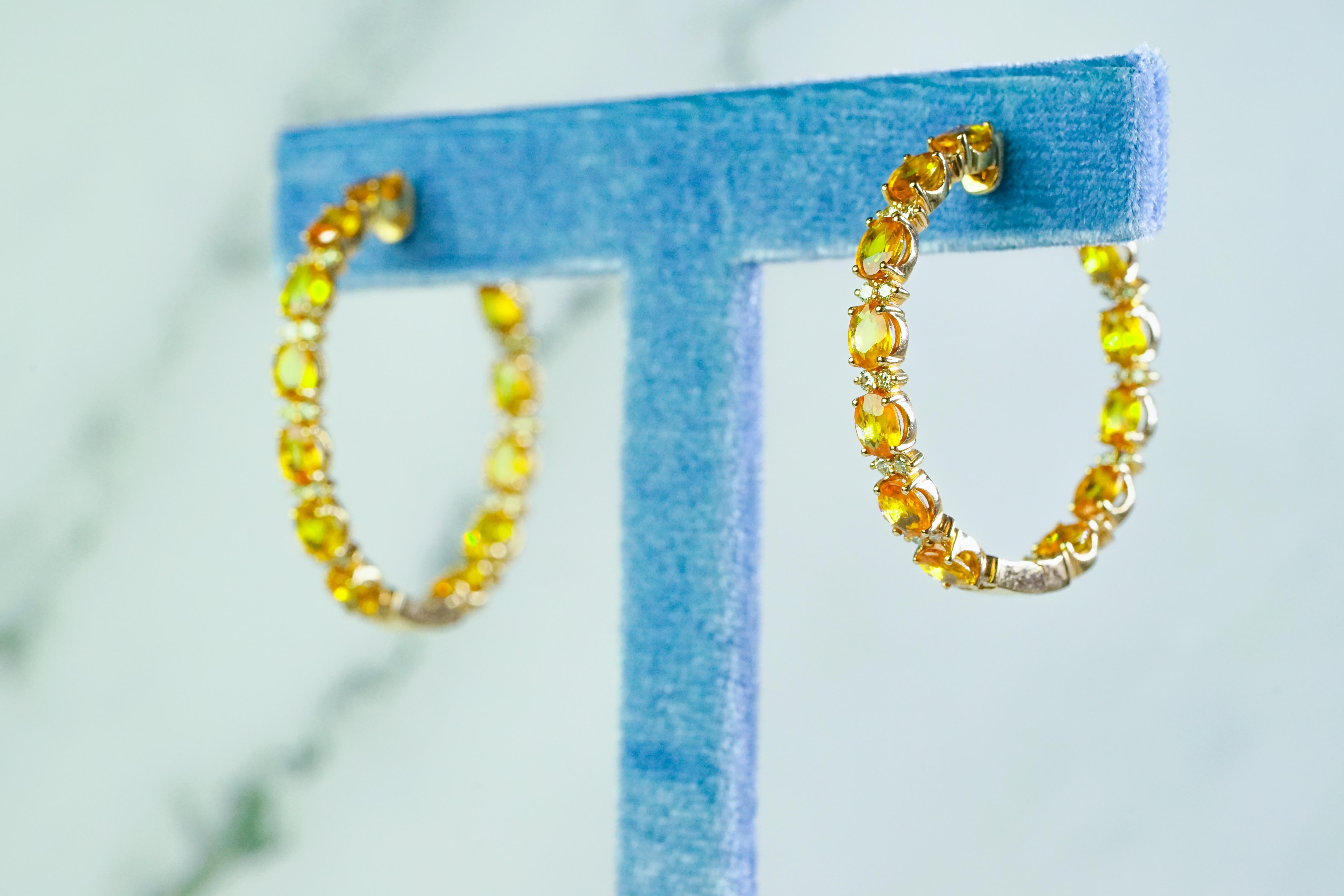 Pendientes de aro de zafiro y diamantes de oro rosa de 14 quilates en Nuevo estado para la venta en BEENLEIGH, AU