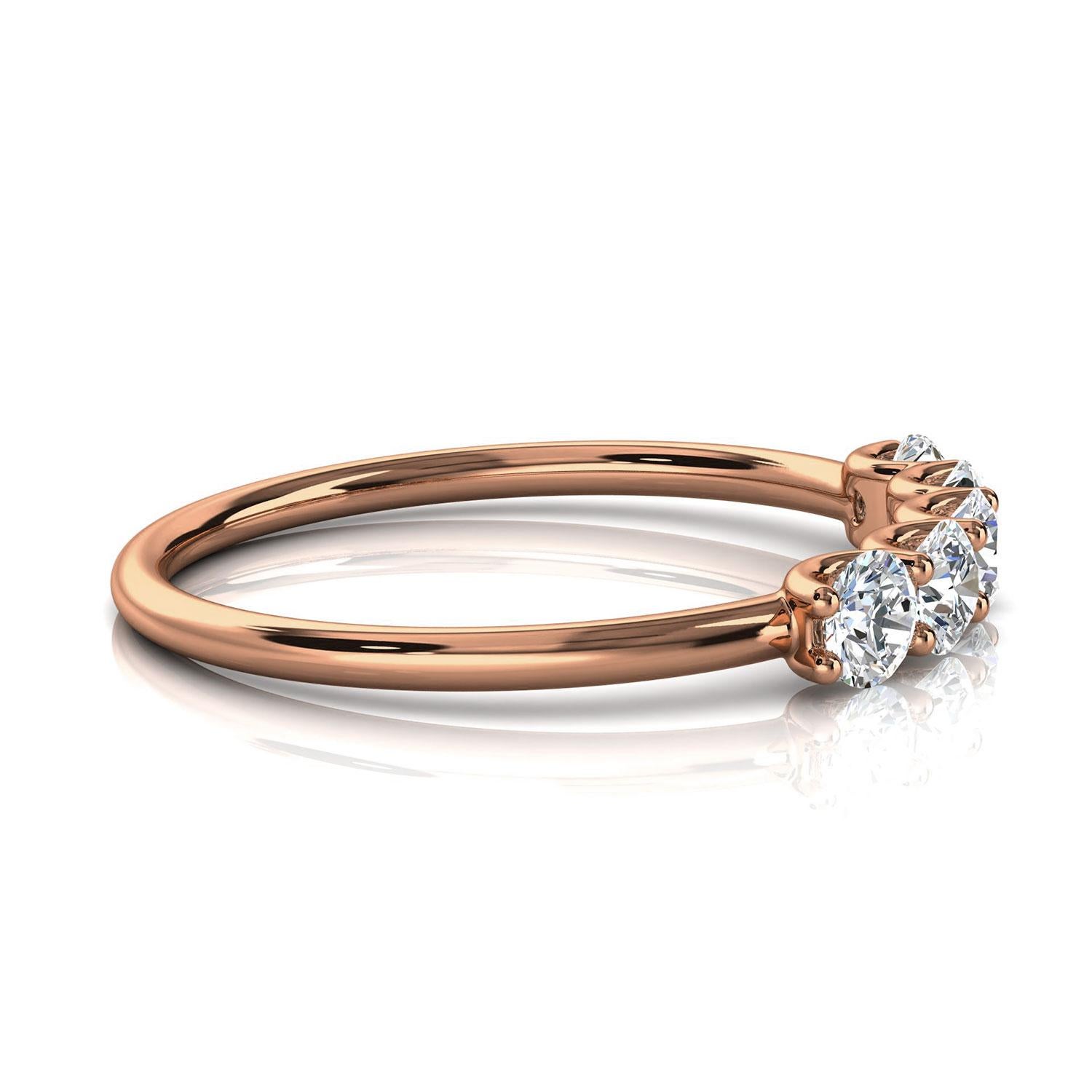 Round Cut 14k Rose Gold Sevilla Diamond Ring '1/2 Ct. Tw' For Sale