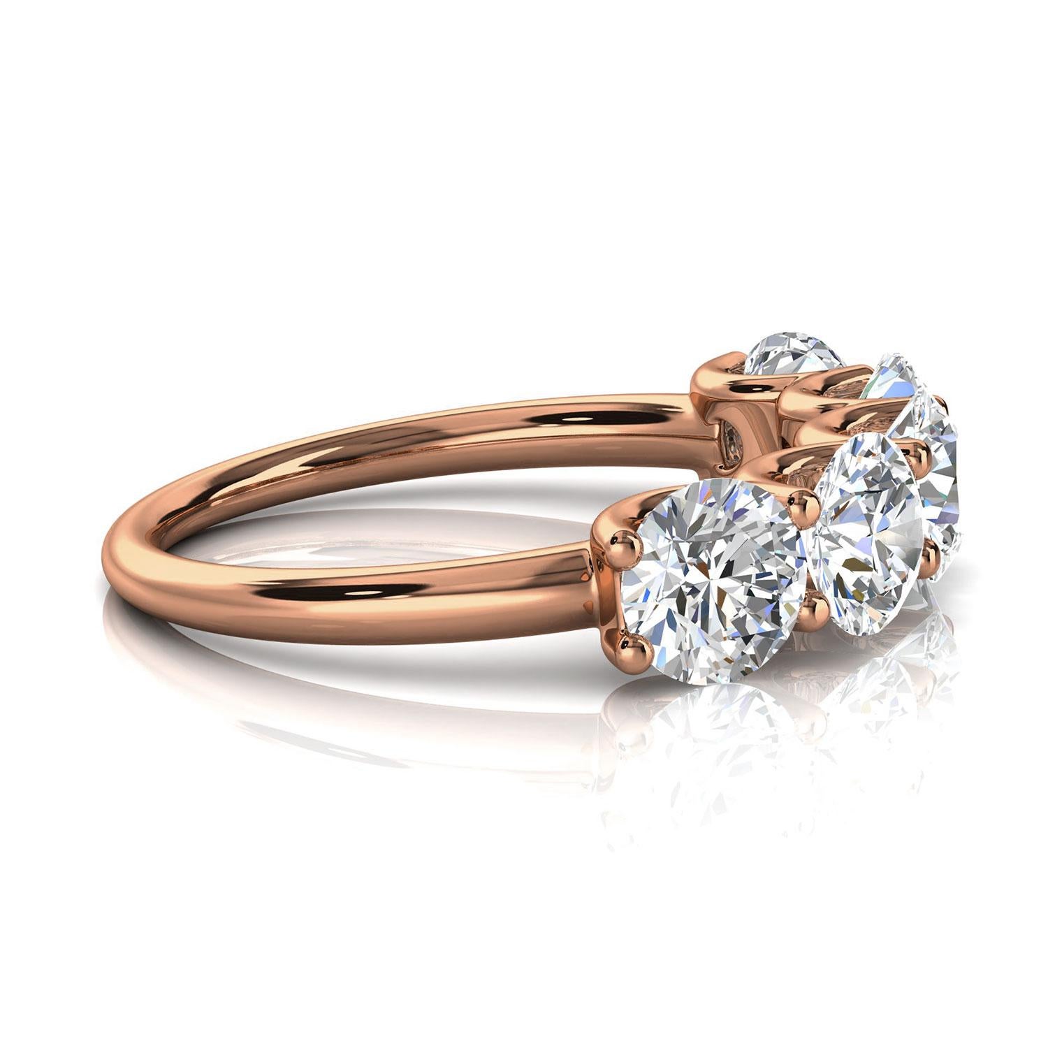 Round Cut 14k Rose Gold Sevilla Diamond Ring '2.5 Ct. Tw' For Sale