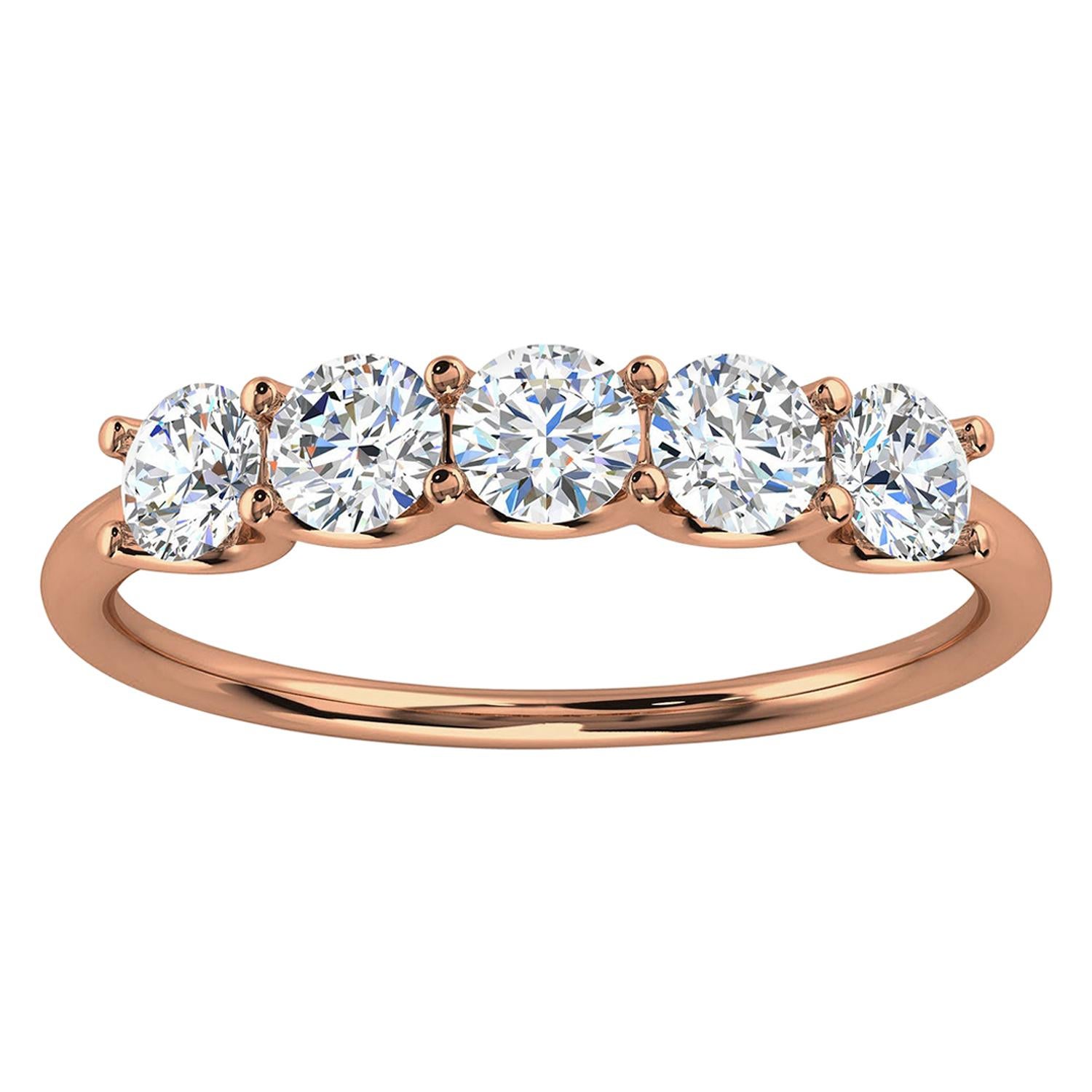 14K Rose Gold Sevilla Diamond Ring '3/4 Ct. tw' For Sale