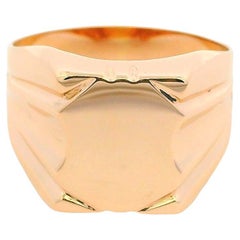 Bague Signet en or rose 14k
