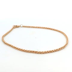 Cavigliera A Link 9,25" in oro rosa massiccio lucidato In magazzino