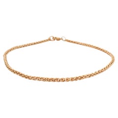 Cavigliera A Link 9,25" in oro rosa massiccio lucidato In magazzino