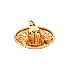 Antique 14K Rose Gold Sombrero Charm
