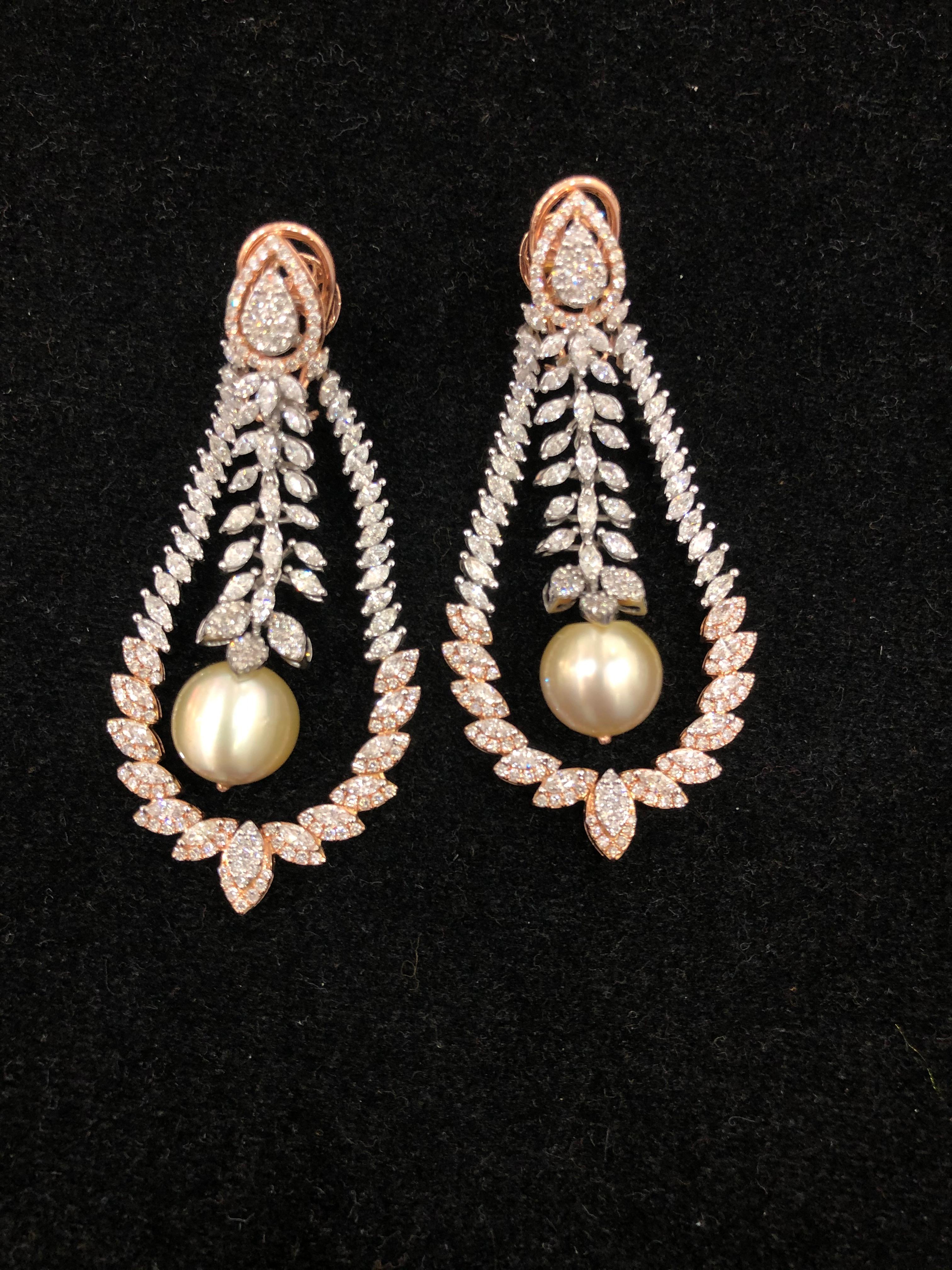 pearl chandelier earrings