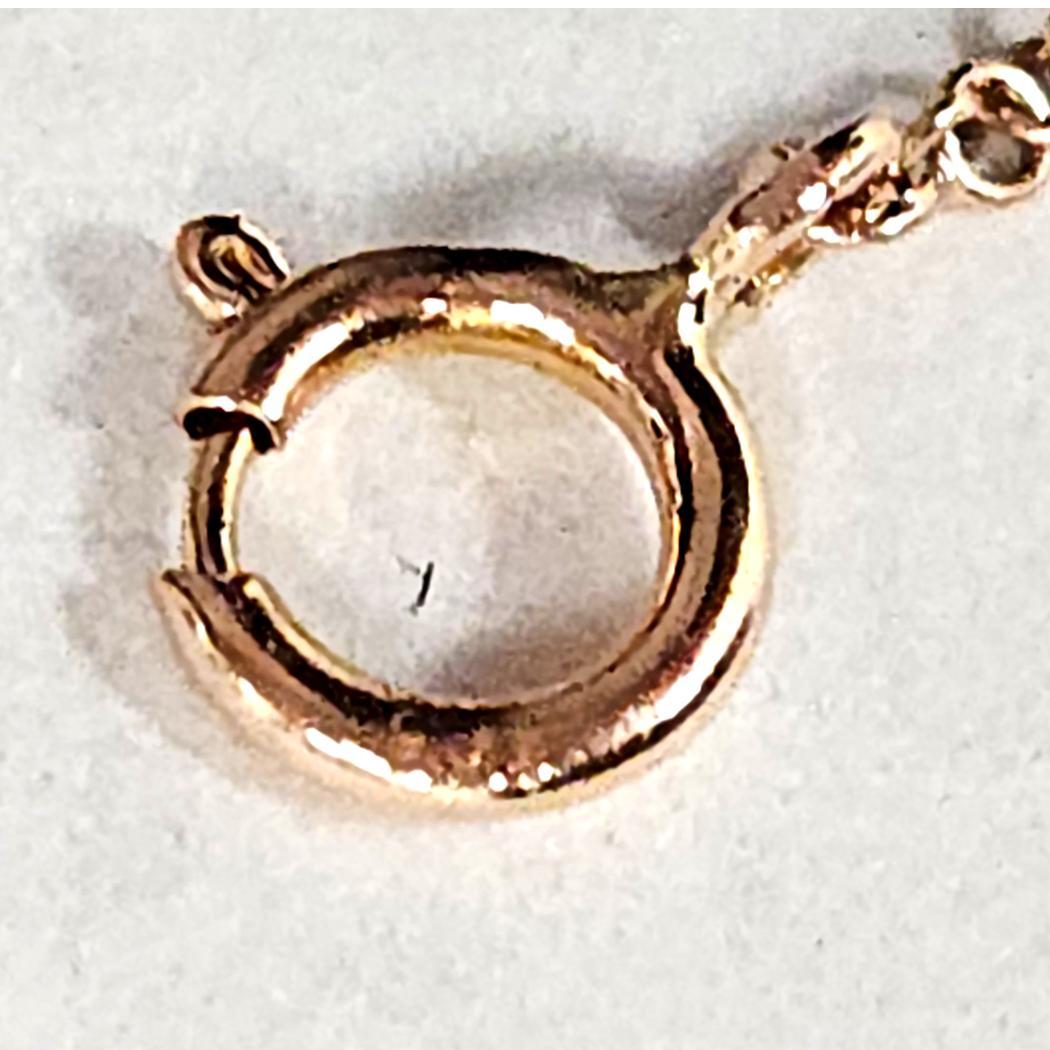 Collana con diamanti a stella in oro rosa 14k con pavé e stazioni incastonate, 16
