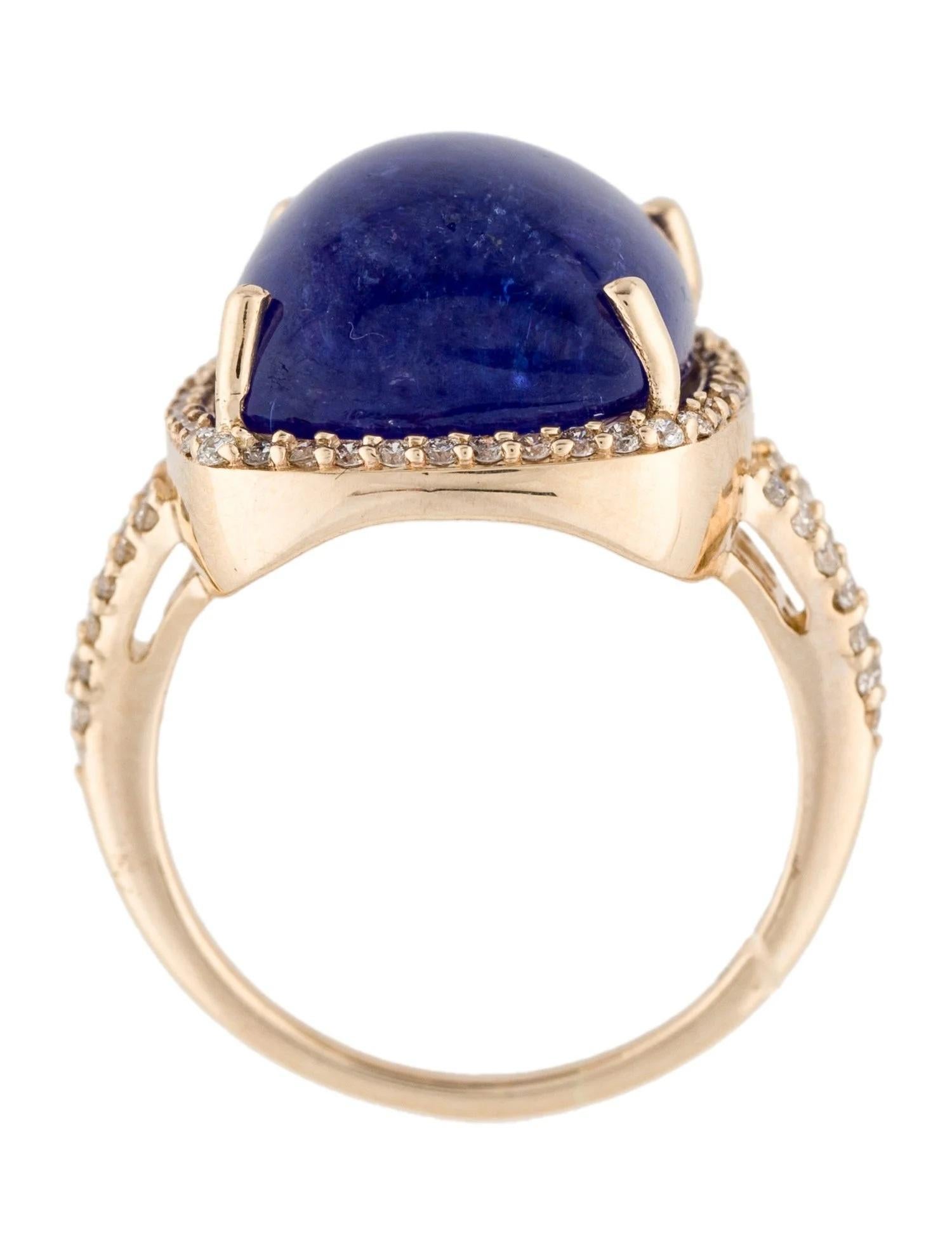 Anillo de cóctel de tanzanita y diamantes en oro rosa de 14 quilates con tanzanita en cojín de 15,03 quilates en Nuevo estado para la venta en Holtsville, NY
