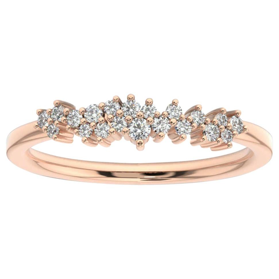 14K Rose Gold Tiana Diamond Ring '1/5 Ct. tw' For Sale