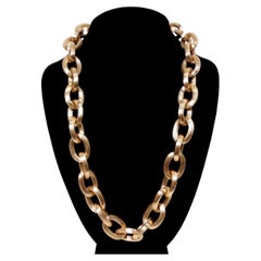 14k Rose Gold-Tone Chunky Chain Link Necklace