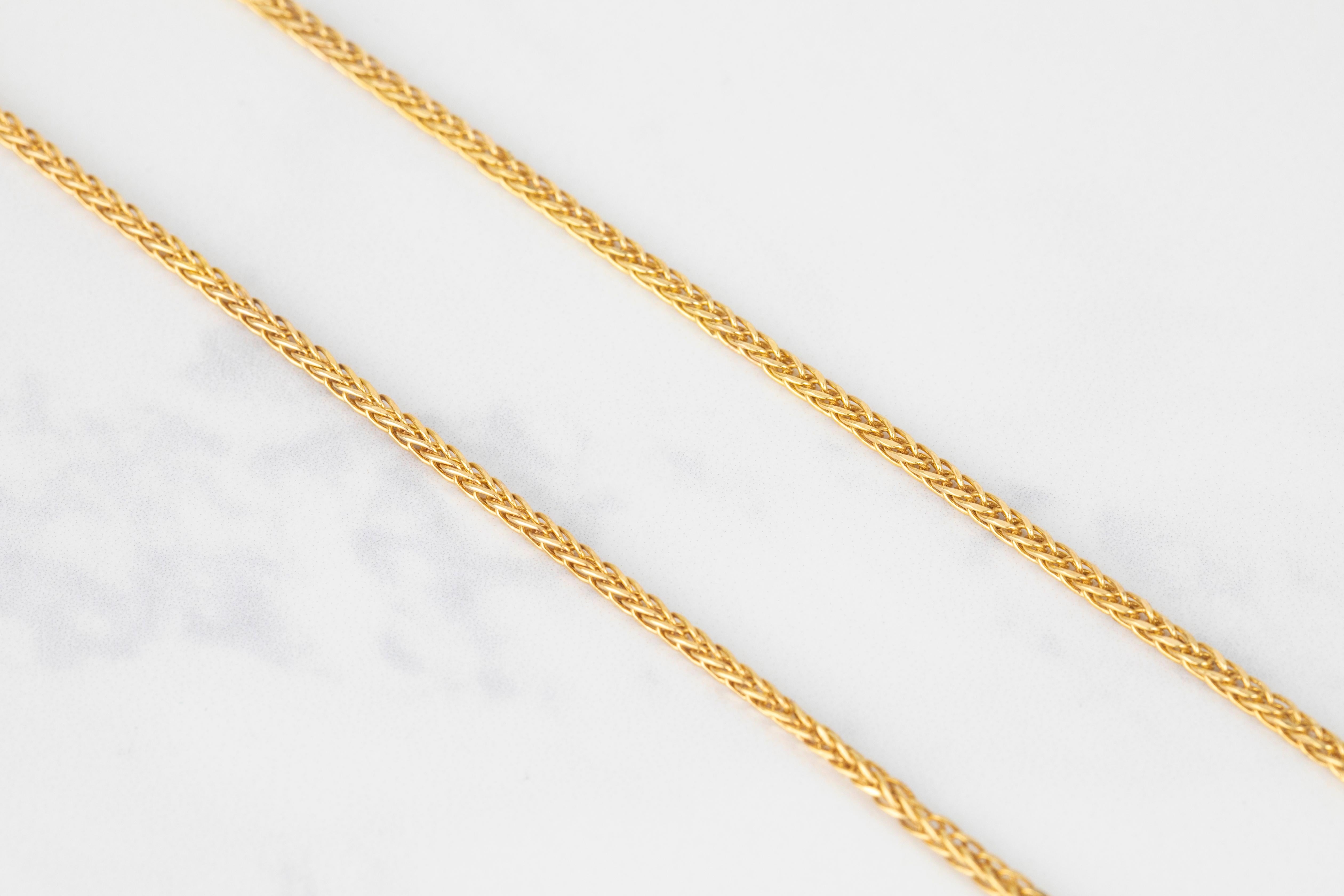 14k Gold Unisex Chain, 5.10 gr 45.00cm 14K Gold Chain Necklace, Real Gold In New Condition For Sale In ISTANBUL, TR