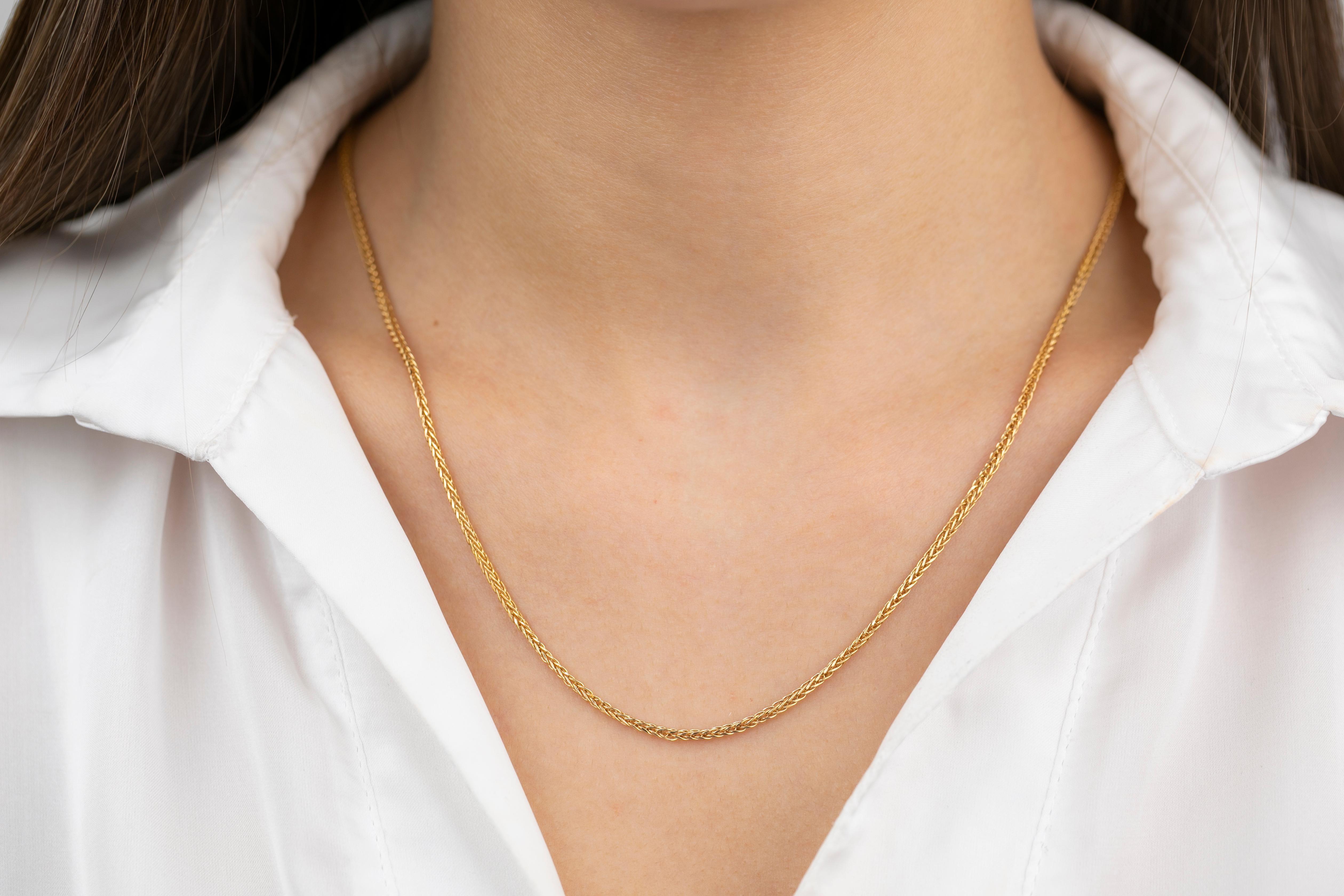 Modern 14k Gold Unisex Chain, 5.10 gr 45.00cm 14K Gold Chain Necklace, Real Gold For Sale