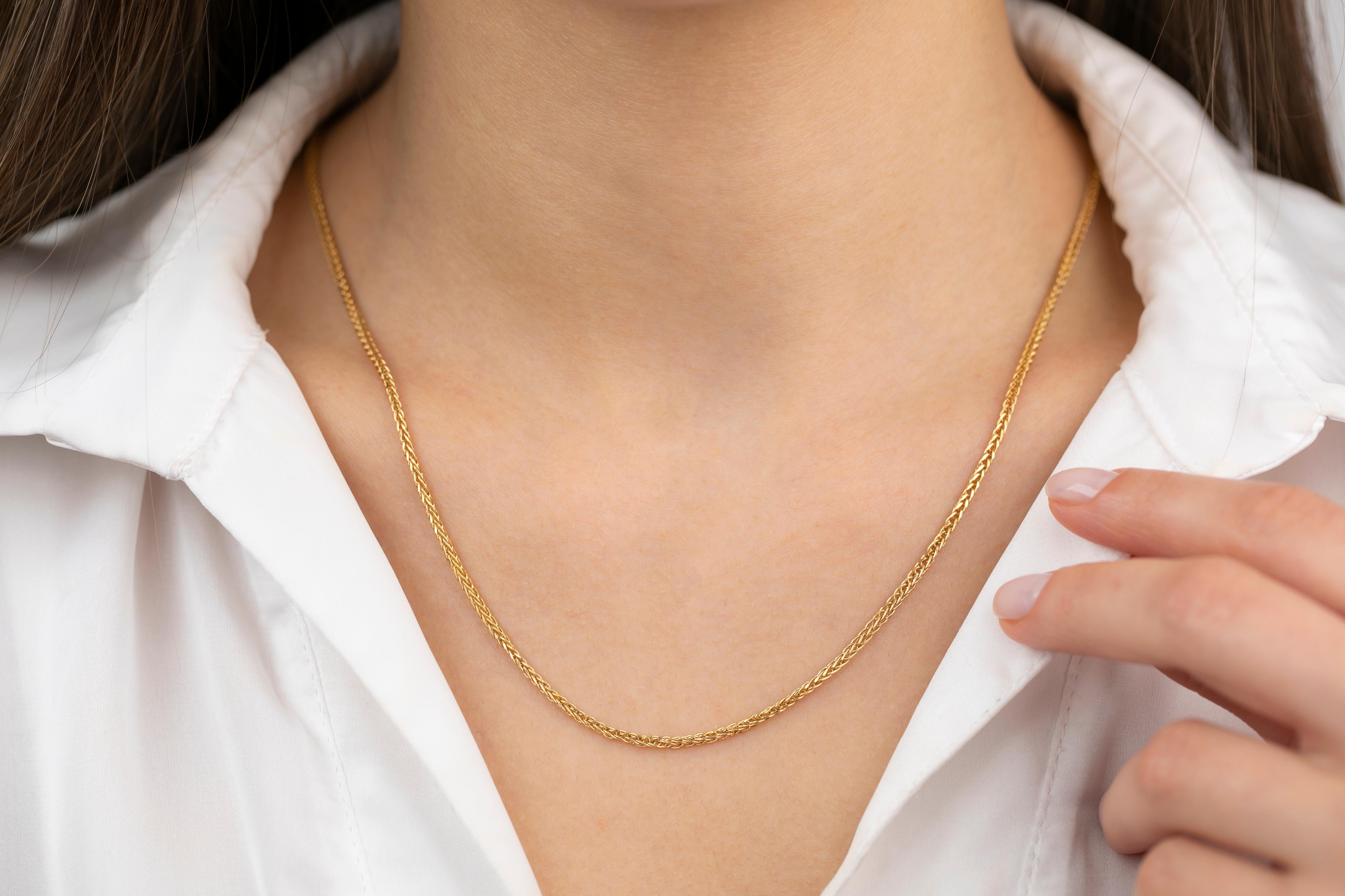 14k Gold Unisex Chain, 5.10 gr 45.00cm 14K Gold Chain Necklace, Real Gold For Sale 2