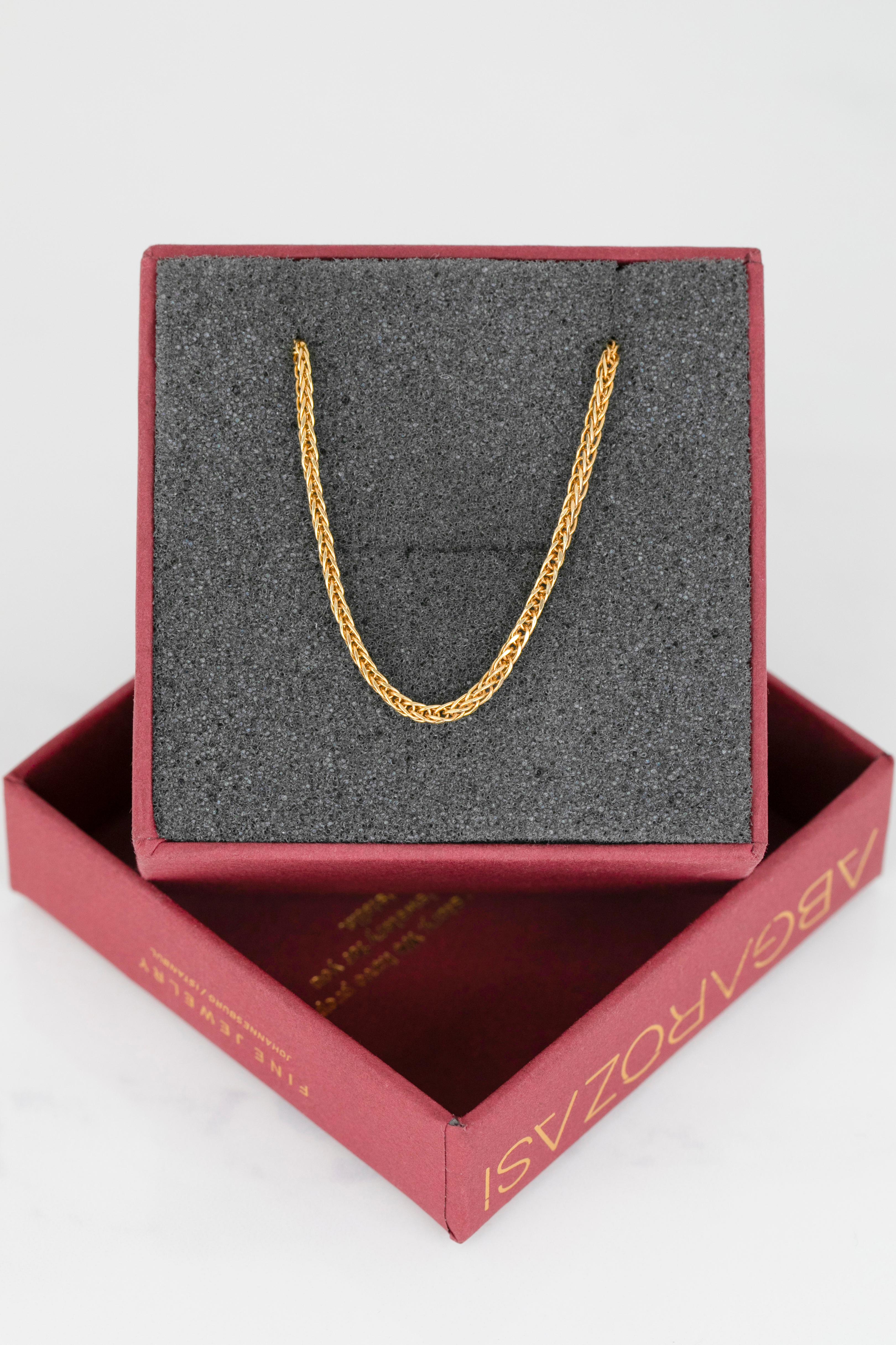 14k Gold Unisex Chain, 5.10 gr 45.00cm 14K Gold Chain Necklace, Real Gold For Sale 4