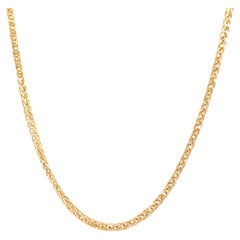 Cadena unisex de oro de 14 quilates, 5,10 gr 45,00cm Collar de cadena de oro de 14 quilates, oro auténtico