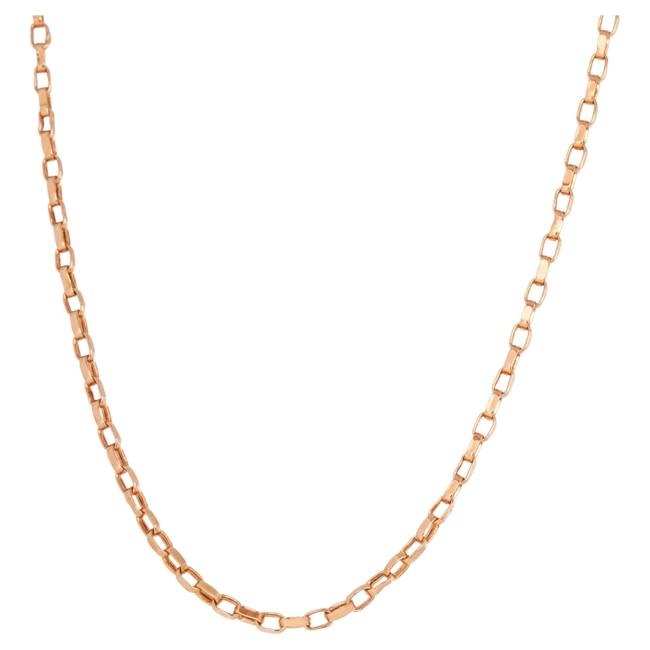 14k Rose Gold Unisex Chain, 5.83 gr 55.00cm 14K Gold Chain Necklace, Real Gold