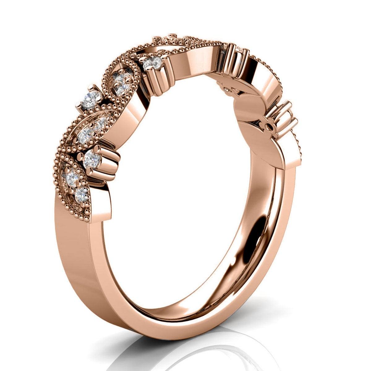 For Sale:  14k Rose Gold Vera Diamond Ring '1/5 Ct. tw' 2