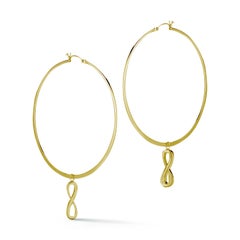 24 Karat Rose Gold Vermeil Infinity Dangle Hoops