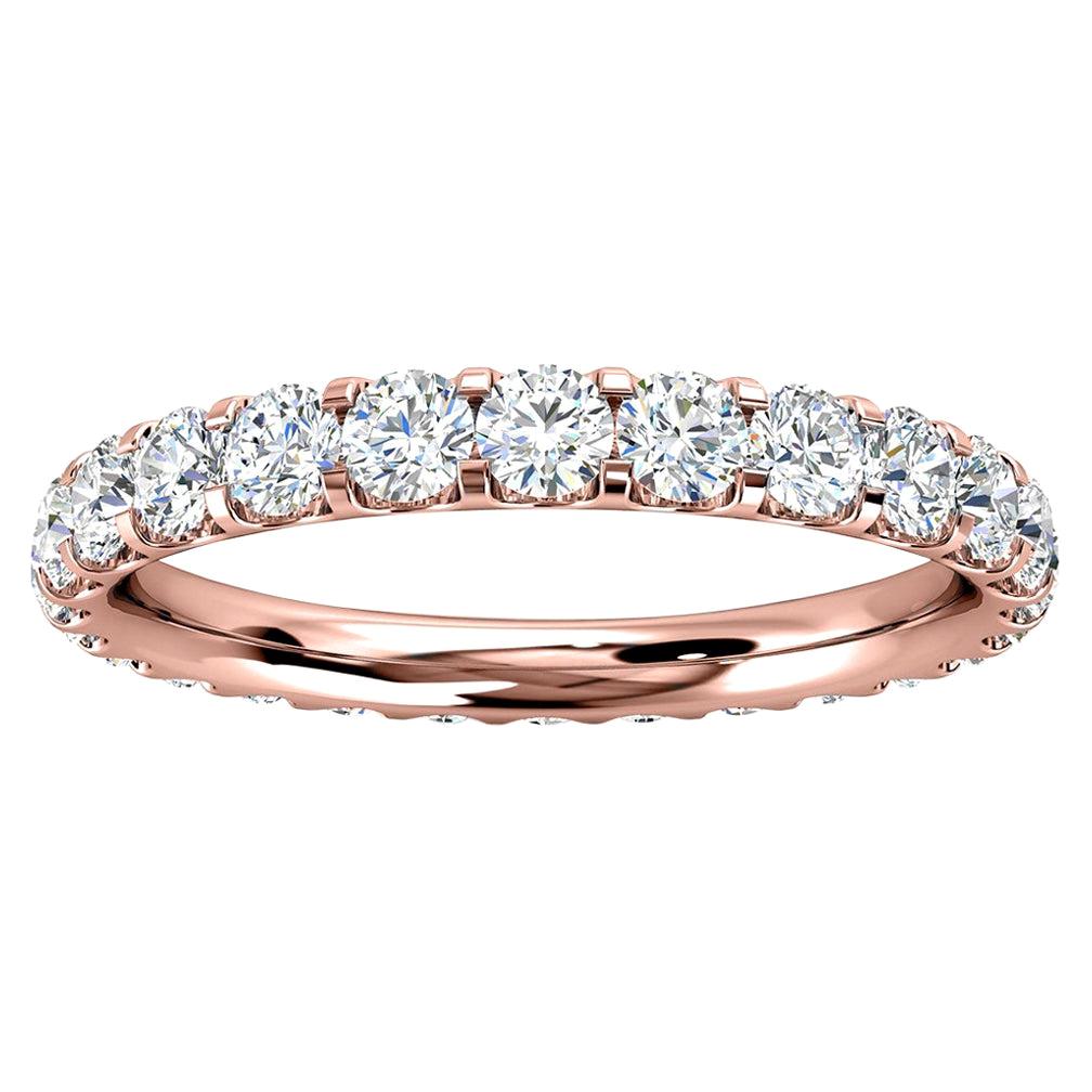 For Sale:  14k Rose Gold Viola Eternity Micro-Prong Diamond Ring '1 Ct. tw'