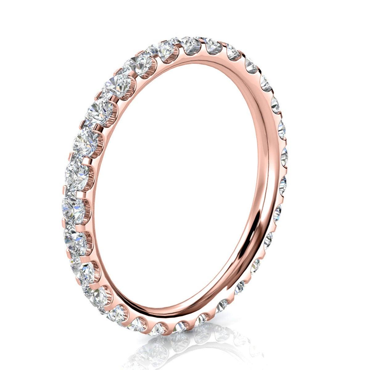 For Sale:  14K Rose Gold Viola Eternity Micro-Prong Diamond Ring '3/4 Ct. tw' 2