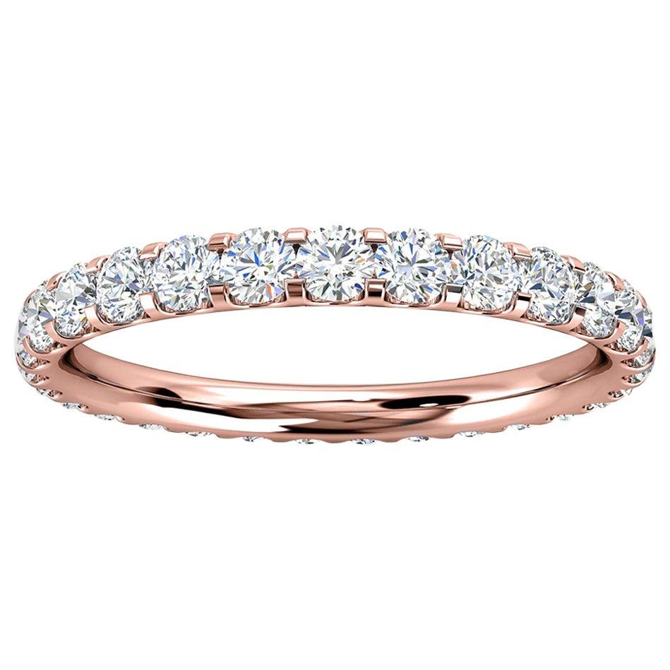 For Sale:  14K Rose Gold Viola Eternity Micro-Prong Diamond Ring '3/4 Ct. tw'
