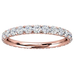 Anello Viola Eternity in oro rosa 14K con diamanti a micropunte "3/4 Ct. tw