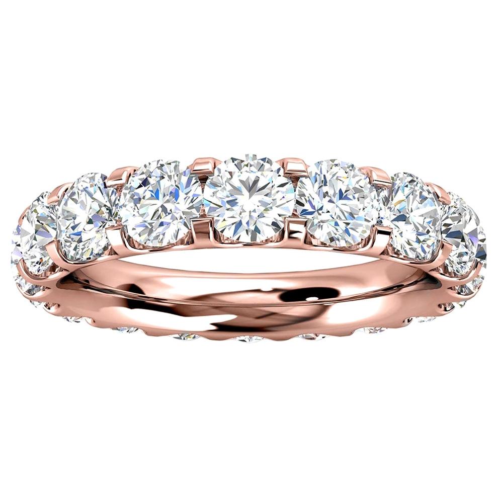 For Sale:  14k Rose Gold Viola Eternity Micro-Prong Diamond Ring '3 Ct. Tw'