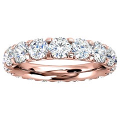 14k Rose Gold Viola Eternity Micro-Prong Diamond Ring '3 Ct. Tw'