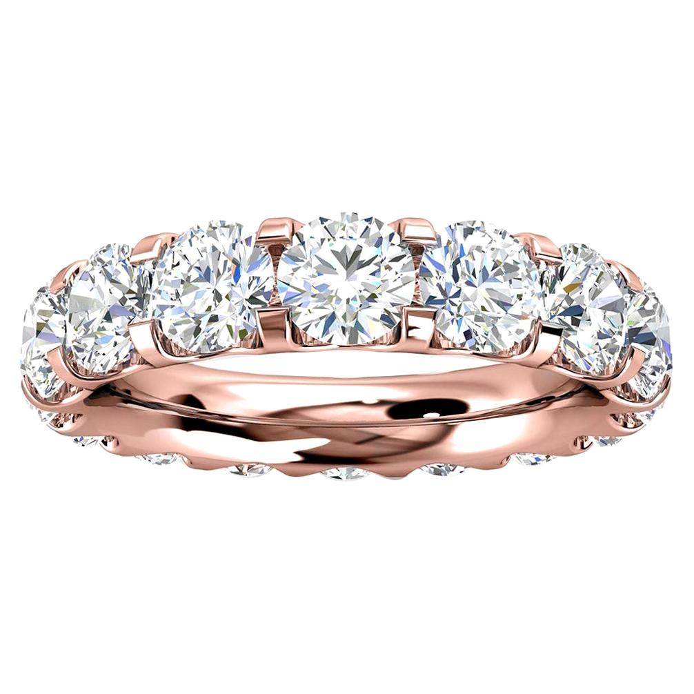 For Sale:  14k Rose Gold Viola Eternity Micro-Prong Diamond Ring '4 Ct. Tw'