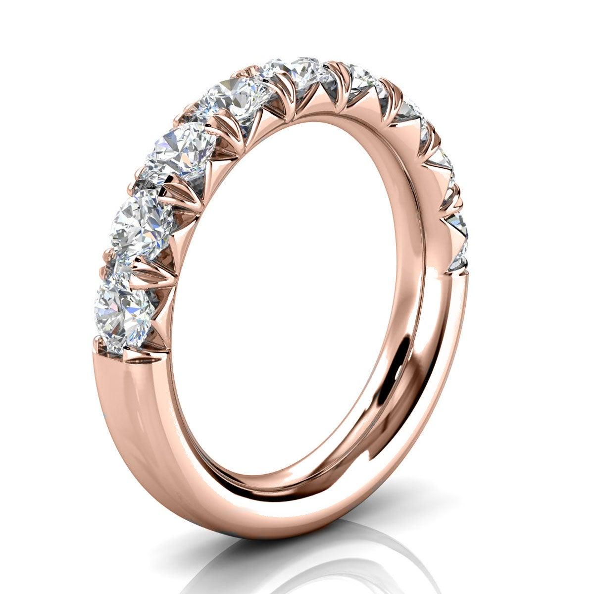 For Sale:  14k Rose Gold Voyage French Pave Diamond Ring '1 1/2 Ct. tw' 2