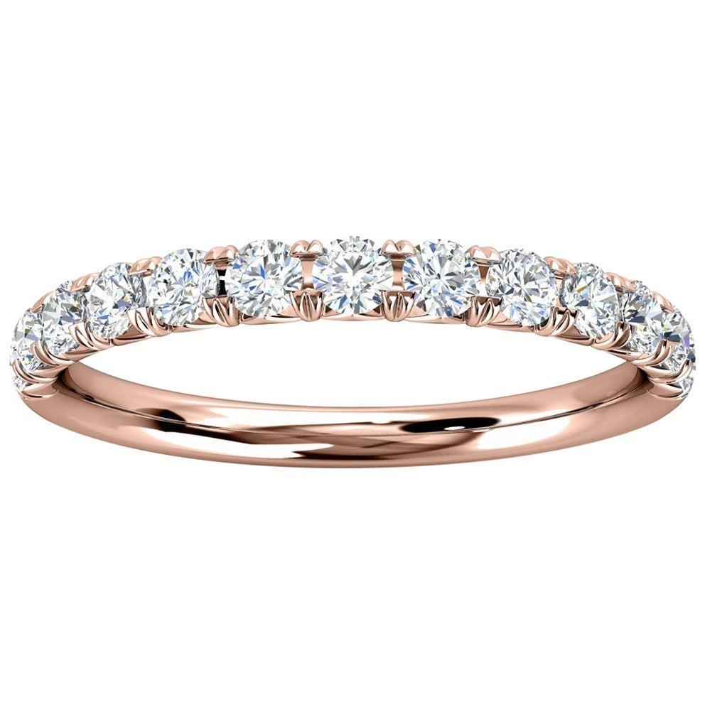14k Rose Gold Voyage French Pave Diamond Ring '1/3 Ct. tw'