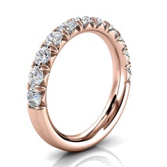 14k Rose Gold Voyage French Pave Diamond Ring '1 Ct. tw'