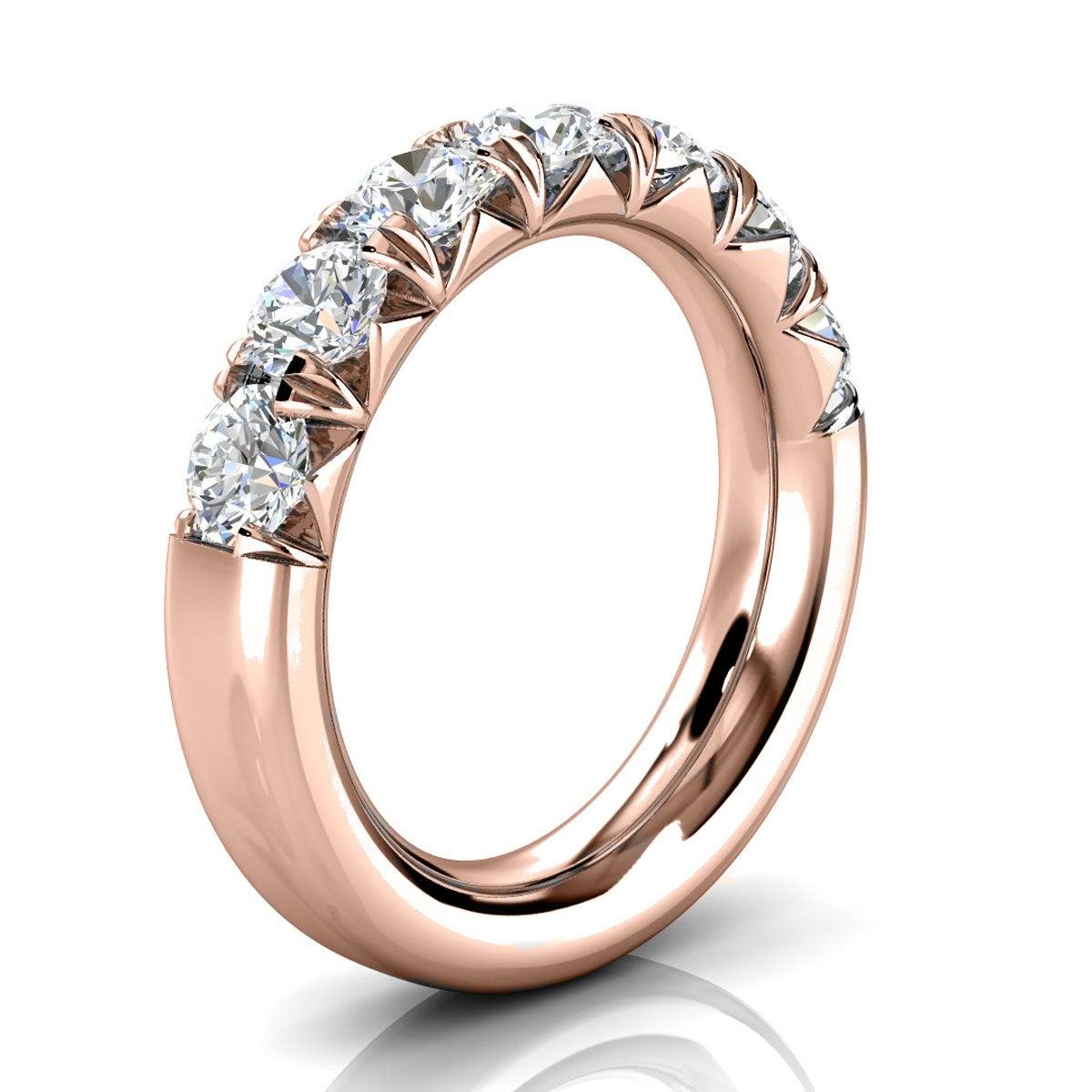 For Sale:  14k Rose Gold Voyage French Pave Diamond Ring '2 Ct. Tw' 2