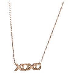 14K Rose Gold XOXO Pendant
