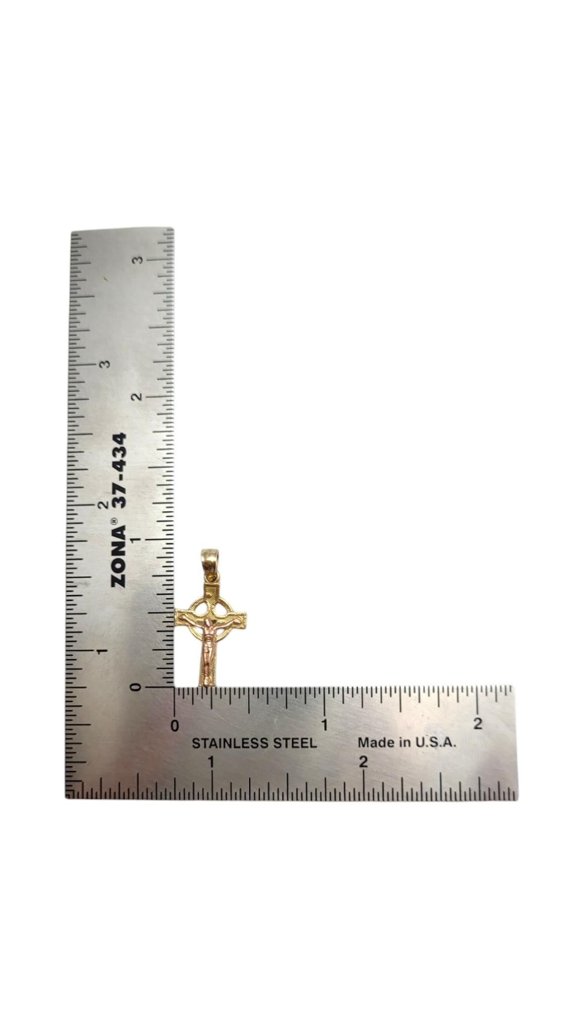 14K Rose Gold & Yellow Gold Crucifix Pendant #19848 3
