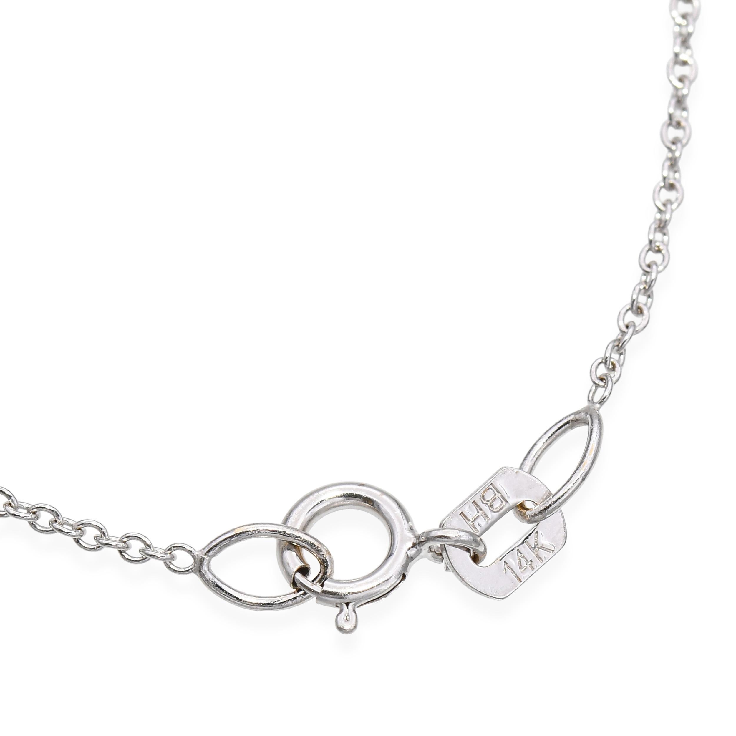 Collana con cuori di diamanti intrecciati in oro rosa e bianco 14k in vendita 1